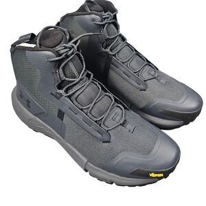 Under Armour UA Charged Valsetz Mid Gray Blue Vibram Hiking Boots Mens 9